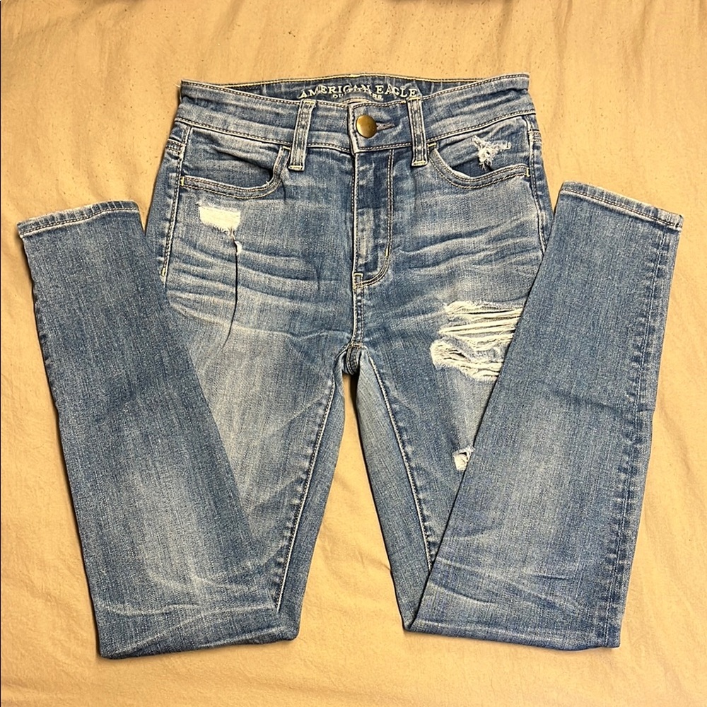 American Eagle Outfitters Skinny Blue Jeans Vintage